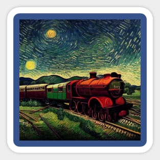 Starry Night Wizarding Express Train Sticker